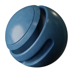 Blue painted metal