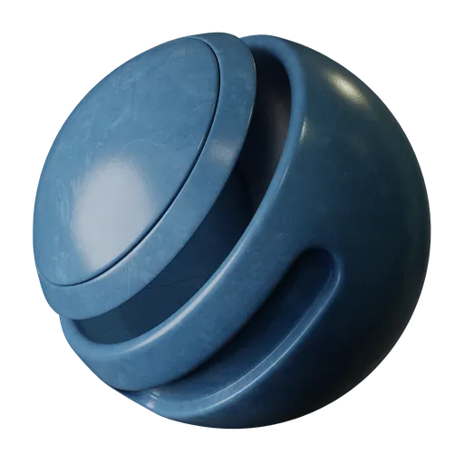Blue painted metal