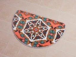 Intricate Persian rug 3D model with detailed pattern, optimized for Blender rendering, perfect for virtual interior design.