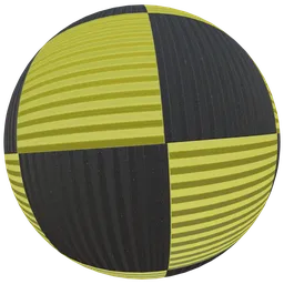 High-resolution PBR texture of Yellow Checker Acoustic Foam Panels for realistic 3D tiles material.