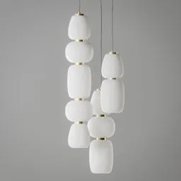 Detailed 3D-rendered Kace pendant light model with adjustable features, compatible with Blender's N-panel controls.