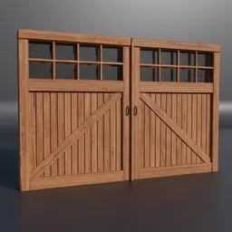 Wooden garage door