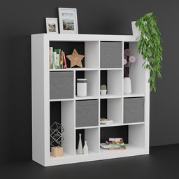 IKEA like shelf with decoration set