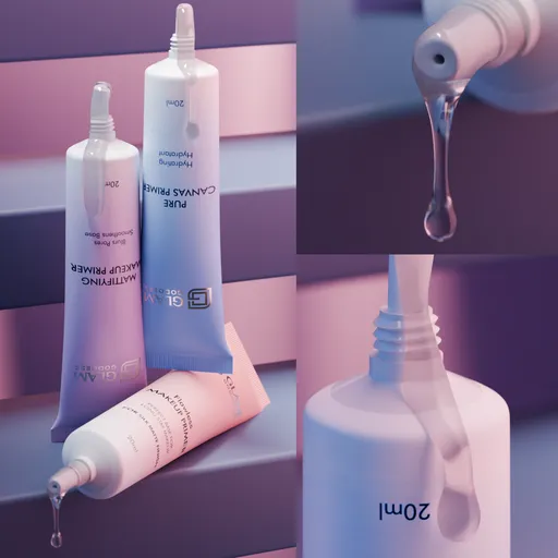 Makeup primer liquid texture animation