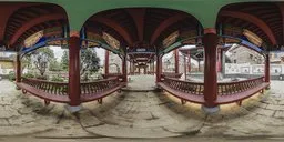 Paved brick corridor