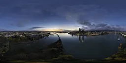 City Sunset Cloudy Sky