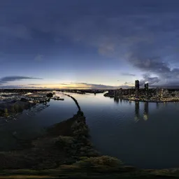 City Sunset Cloudy Sky