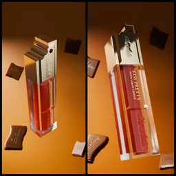 Chocolate lipstick with chocolate bites