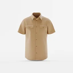 Men's Short Sleeve Double Pocket Shirt
