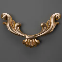 Detailed classic 3D ornamental model for enhancing scene quality in Blender 3D designs.