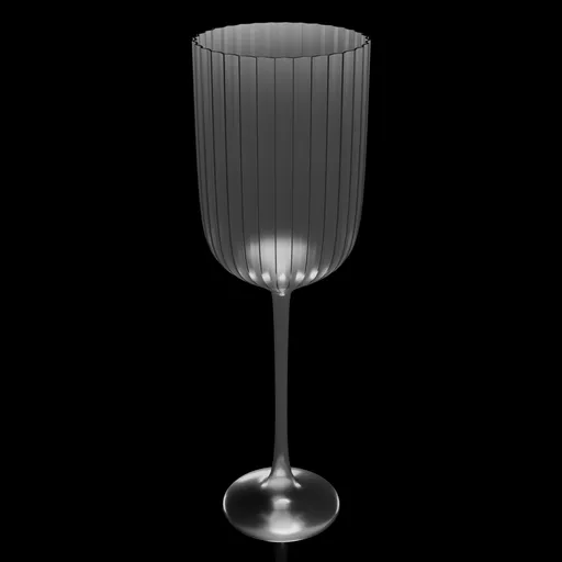 Ribbed Wine Glass