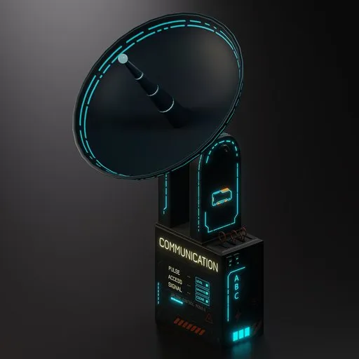 Stylized Sci-fi communication dish