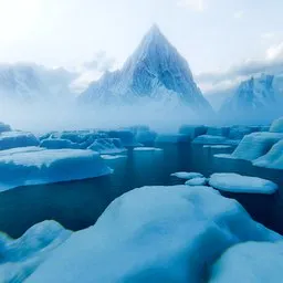Frozen Arctic Landscape Environment