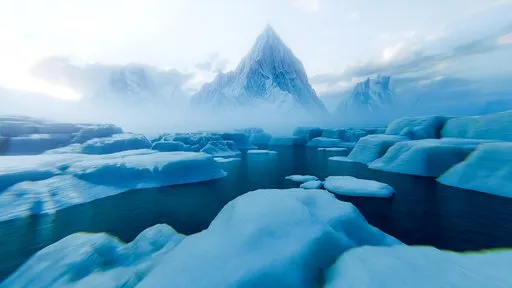 Frozen Arctic Landscape Environment