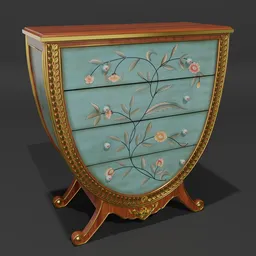 Rococo Dresser with Golden Ornaments