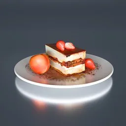 Tiramisu with fruits