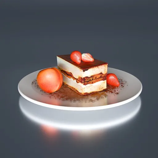 Tiramisu with fruits