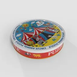 Circus Animal Puzzle Tin Box