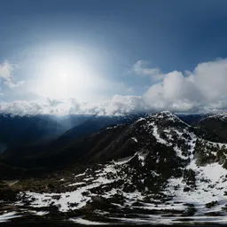 Aerial Canadian Mountain Landscape