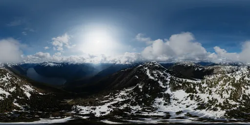Aerial Canadian Mountain Landscape