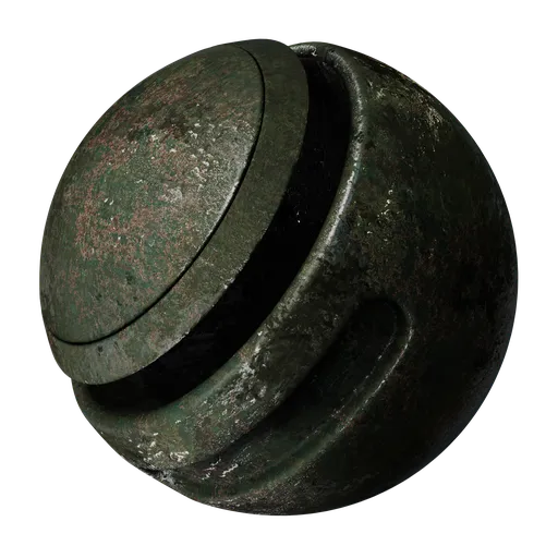 Worn Green Metal