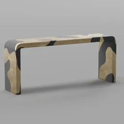 Modern Entry Console Table – Sculptural Metal Hallway Console