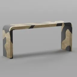 Modern Entry Console Table – Sculptural Metal Hallway Console