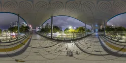 Night city overpass