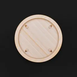 "Round Table 3D model with wooden and glass design, perfect for Blender 3D projects. Simple and elegant, with a procedural material that enhances its style."