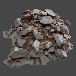 Desert Snow Rugged Rocky Ground