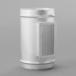 Highly detailed Blender 3D model of a metal ventilation pipe connector for architectural renders.