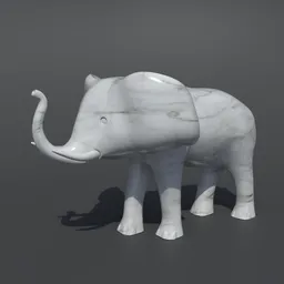 Elephant Marble Statue