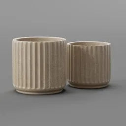A pair of plant pots