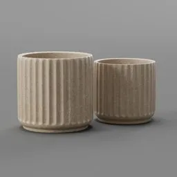 A pair of plant pots