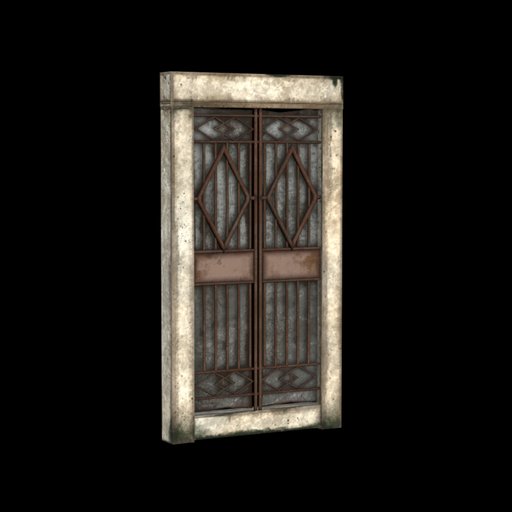 Door Metal Old Stone