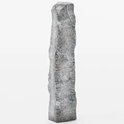Low-poly 3D monolith model with sharp details and realistic PBR textures, suitable for Blender rendering.
