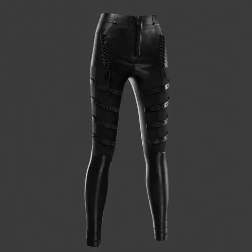 Leather Gothic Punk Pants