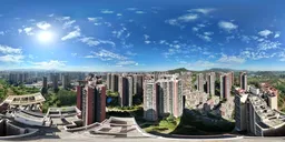 Sunshine clouds building