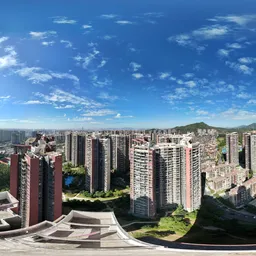 Sunshine clouds building