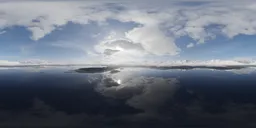 Sunny Cloudy Aerial Landscape