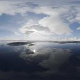 Sunny Cloudy Aerial Landscape