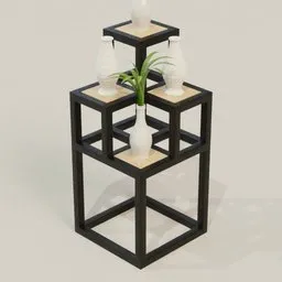 Modern Tiered Pedestal Display Rack