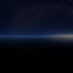 Dark Galactic Night Space With Stars