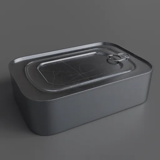 Rectangular sardine can