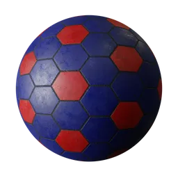 Hexa checker blue and red
