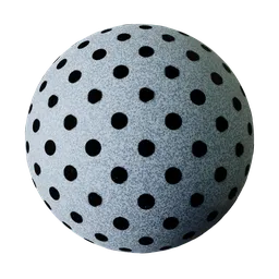 Light Blue Metallic Black Polka Dots