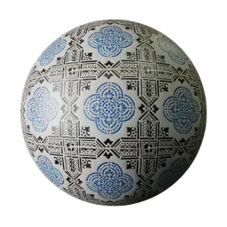 Pale Blue Quatrefoil Tile
