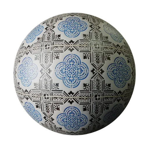 Pale Blue Quatrefoil Tile