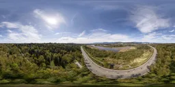Sunny Cloudy Day over City