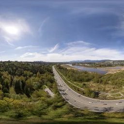 Sunny Cloudy Day over City